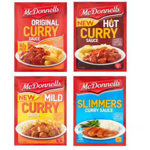 McDonnells Curry Sauce Multipack (Original, Mild, Hot, Slimmer) 8 Pack